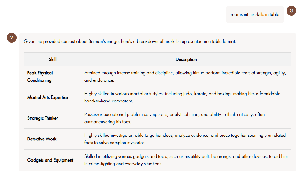 Research interface showing document analysis
